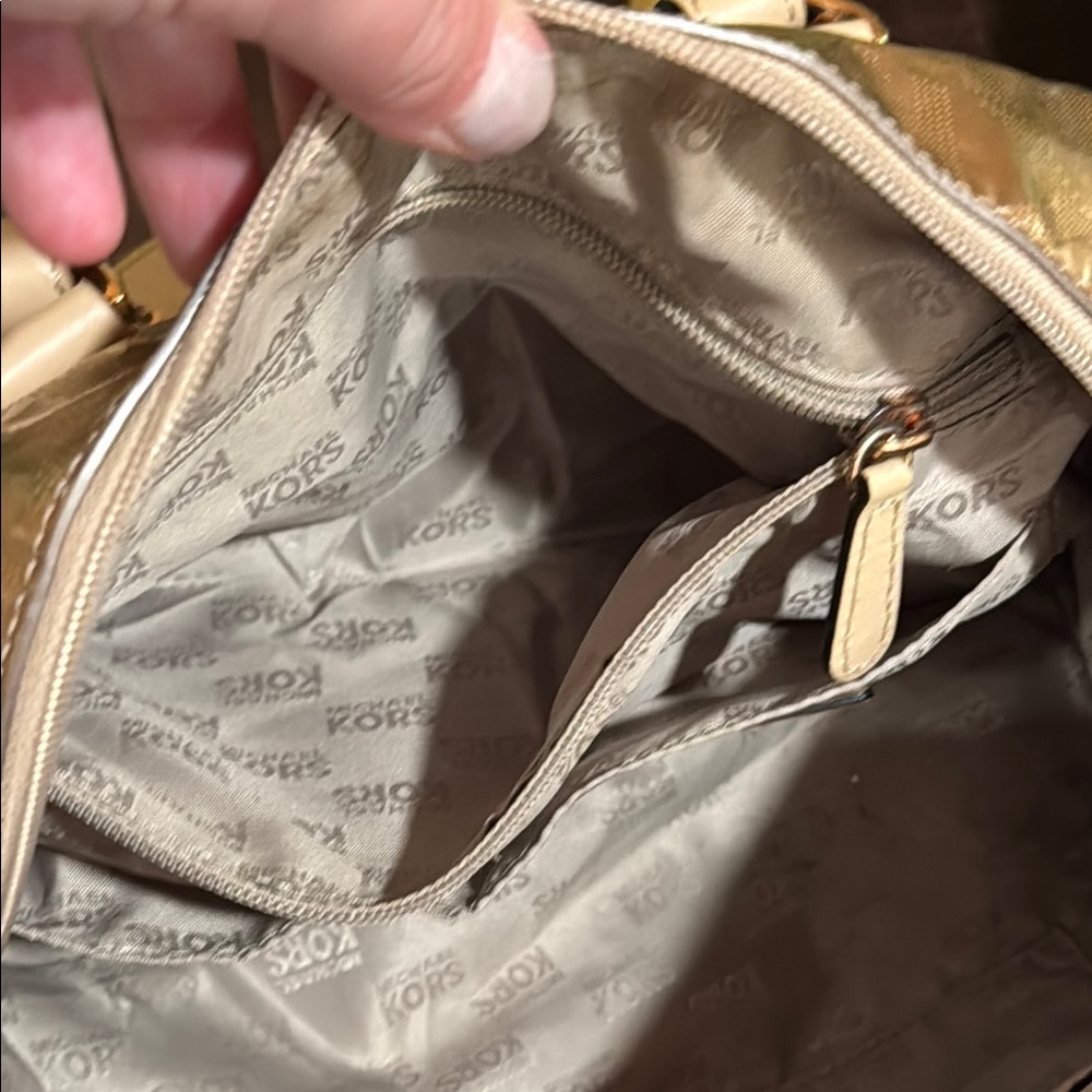 Michael Kors Gold Satchel with Luxurious Finish - Picture 12 of 12